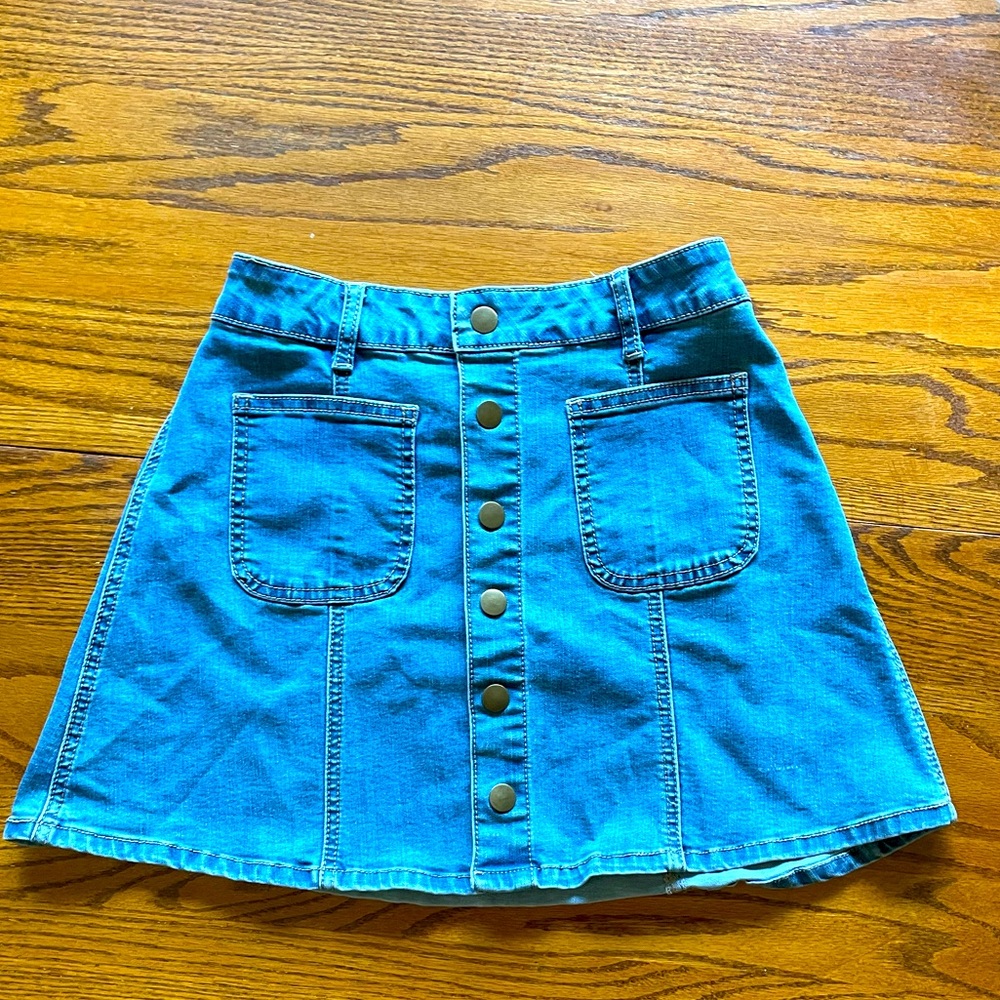 Button Up Jean skirt